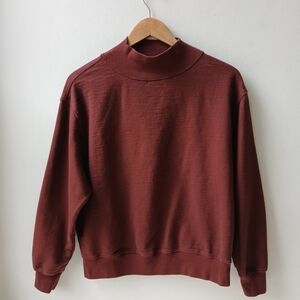 AG Adriano Goldschmied Mock Neck Sweatshirt Women's Medium